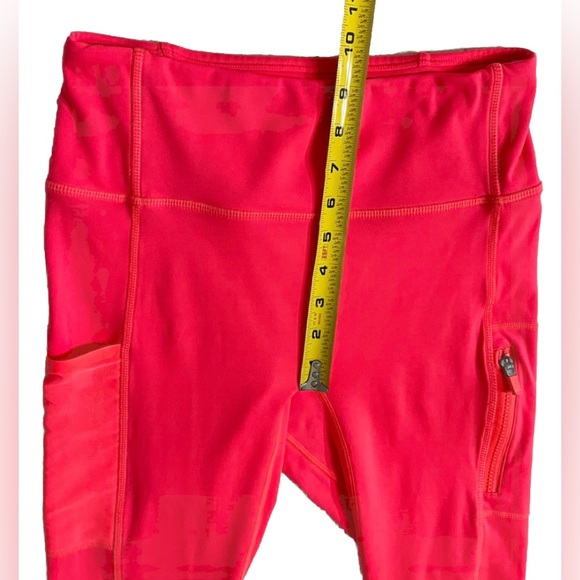 Fabletics Trinity Motion365® HW Utility Legging Women’s M Hot Orange Ankle Zip - Picture 9 of 14